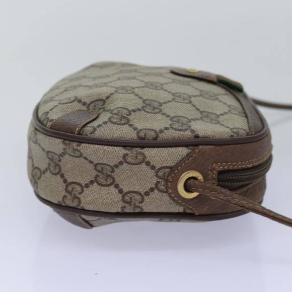 GUCCI GG Supreme Web Sherry Line Shoulder Bag PVC Beige 156 02 066 Auth 76829 - Picture 4 of 16